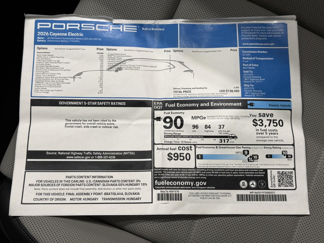 2026 Porsche Cayenne Electric Newark DE