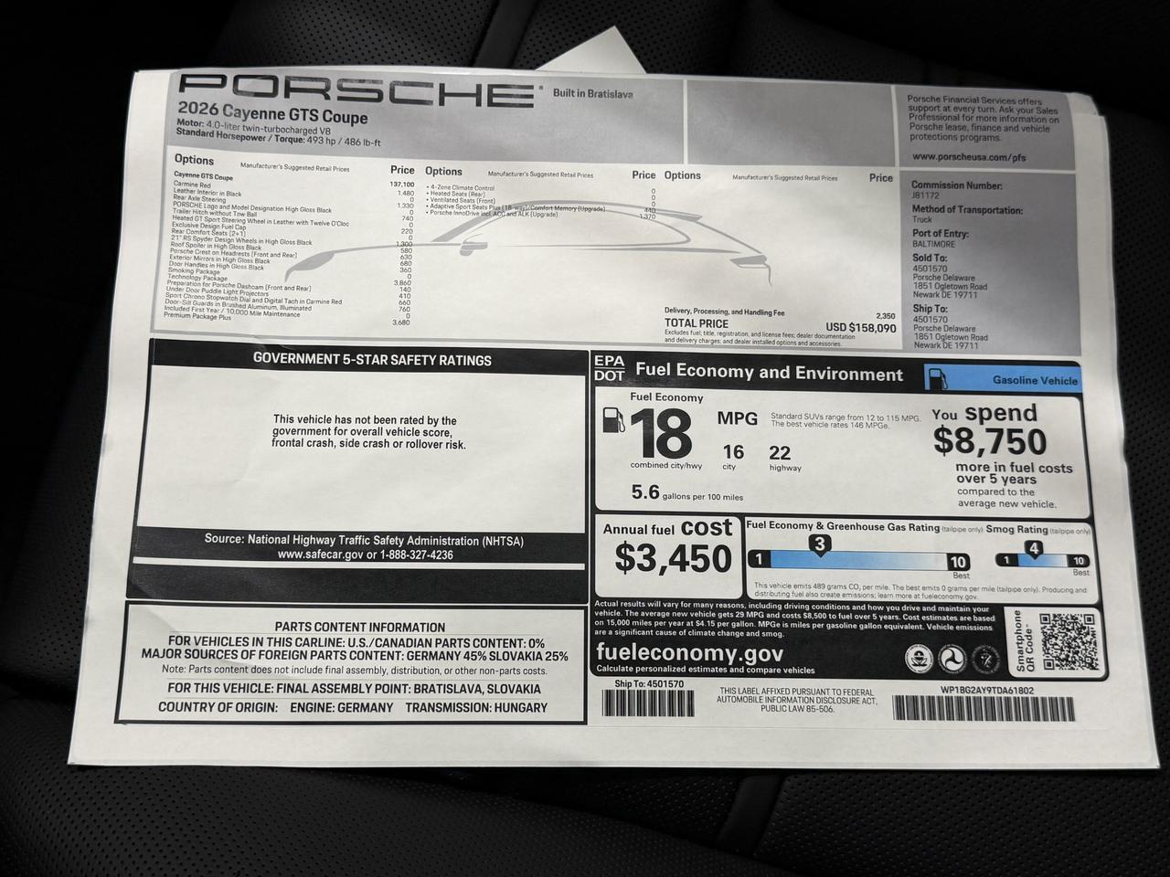 2026 Porsche Cayenne GTS Newark DE
