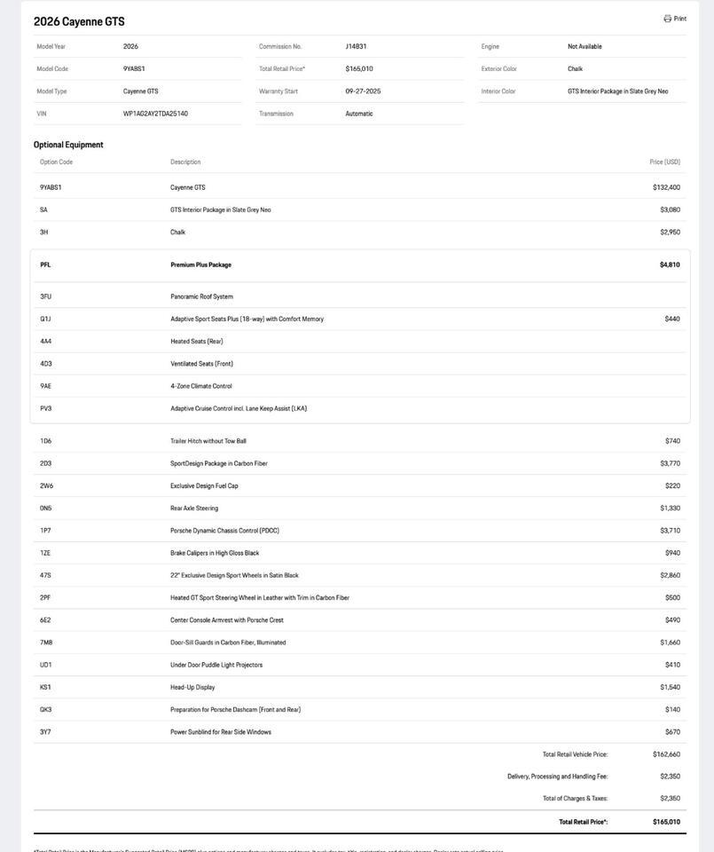 2026 Porsche Cayenne GTS Pompano Beach FL