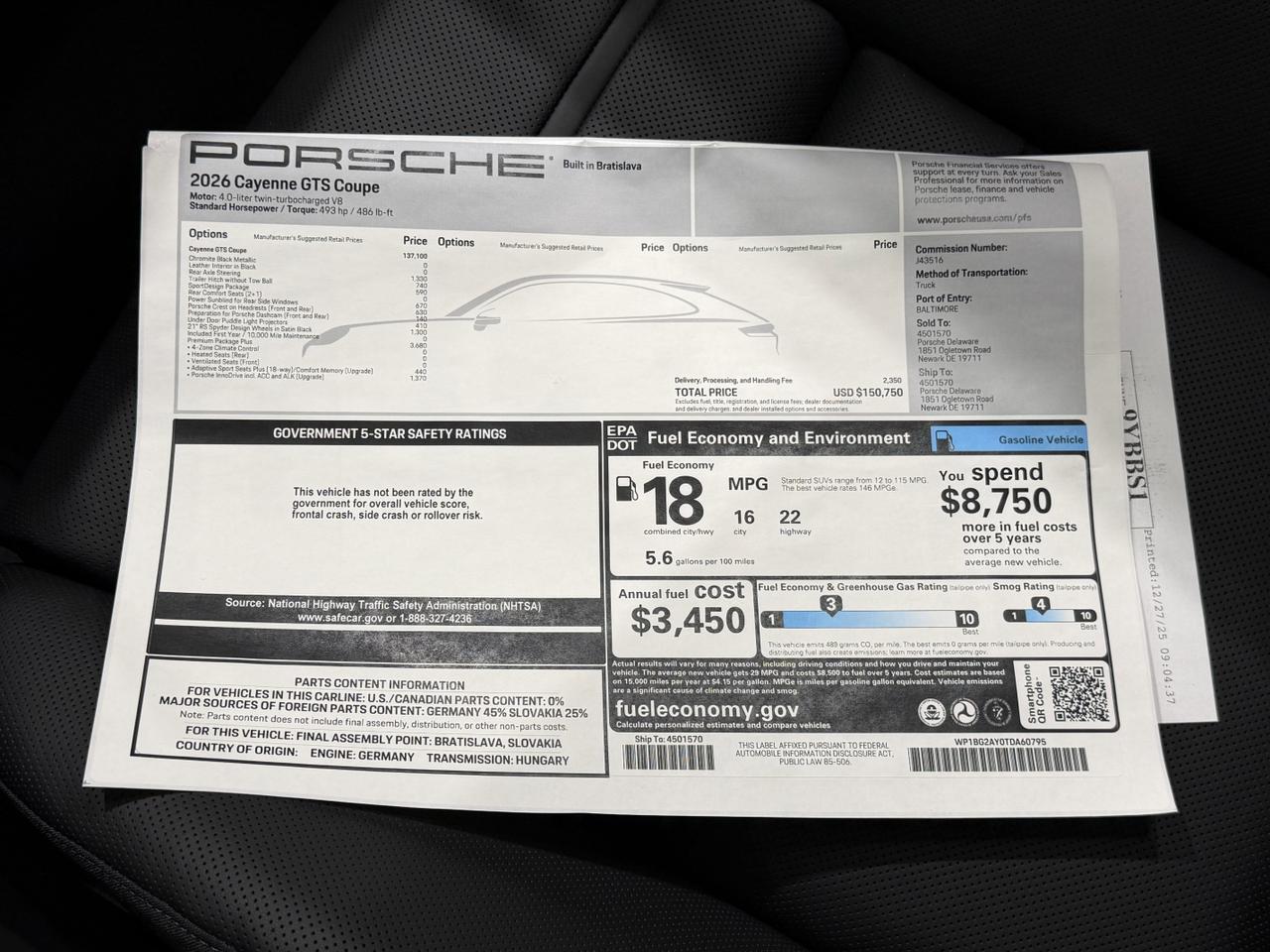 2026 Porsche Cayenne Gts Newark DE