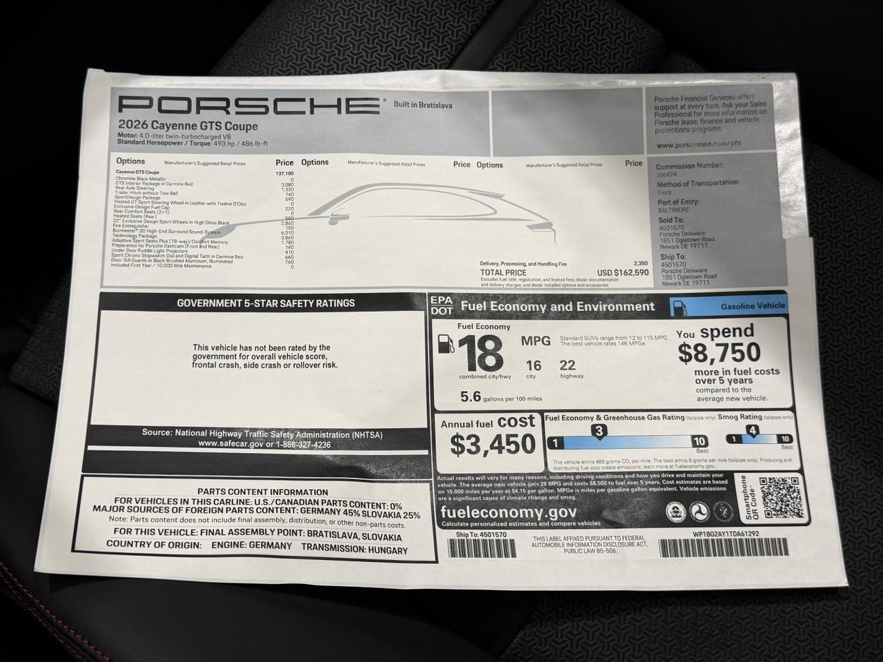 2026 Porsche Cayenne Gts Newark DE