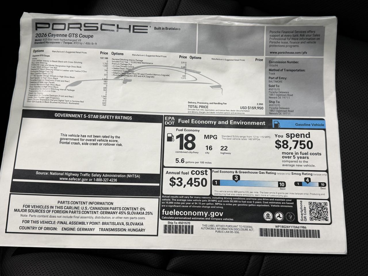2026 Porsche Cayenne Gts Newark DE