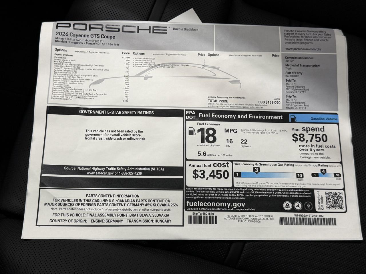 2026 Porsche Cayenne Gts Newark DE