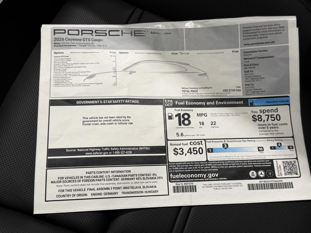 2026 Porsche Cayenne Gts Newark DE