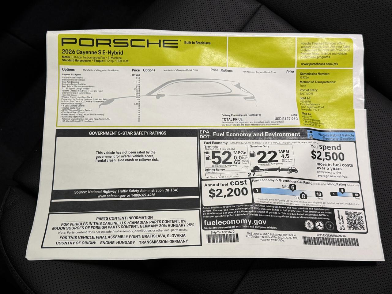 2026 Porsche Cayenne S E-Hybrid Newark DE