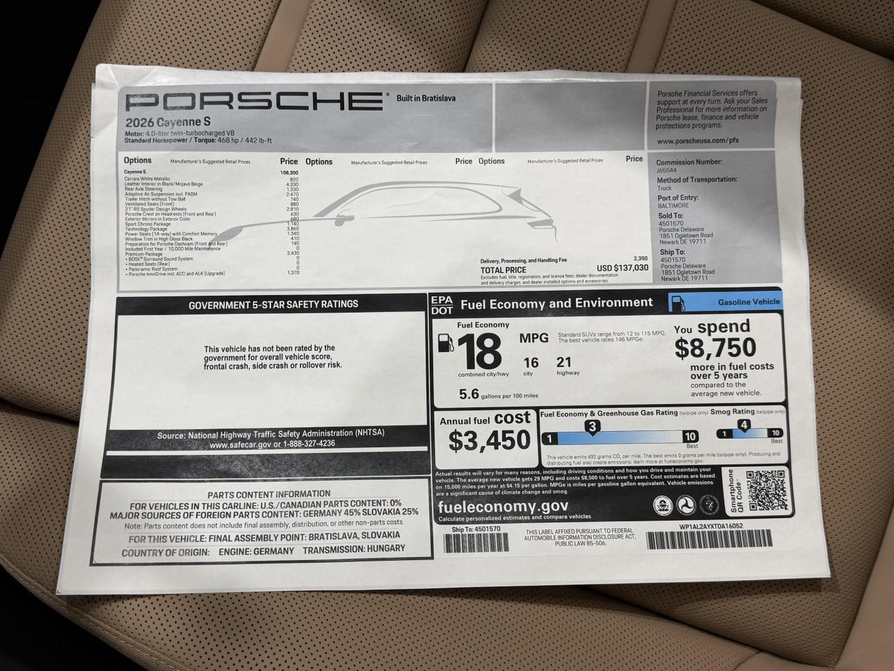 2026 Porsche Cayenne S Newark DE