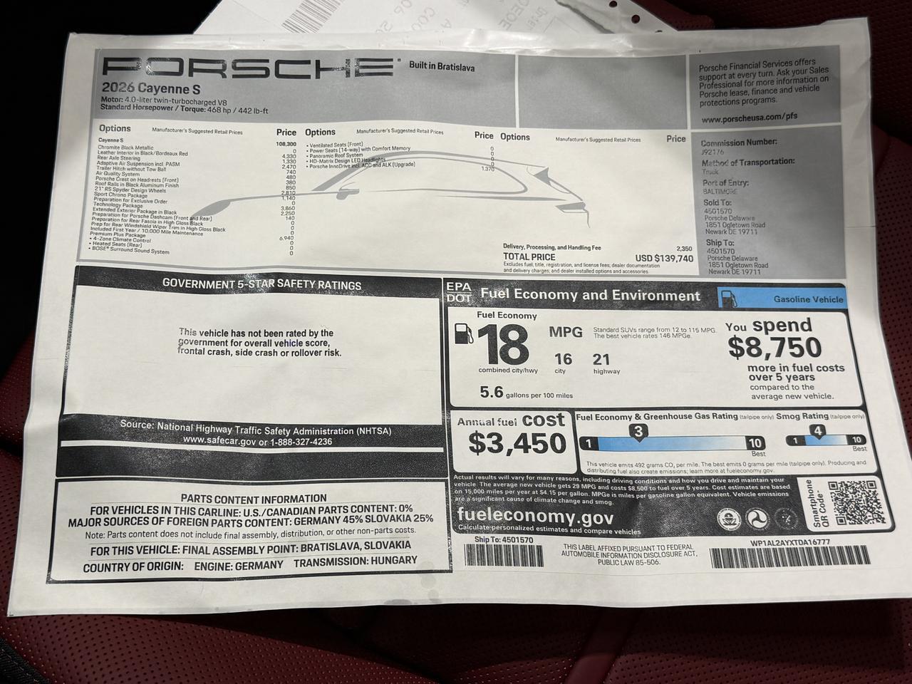 2026 Porsche Cayenne S Newark DE
