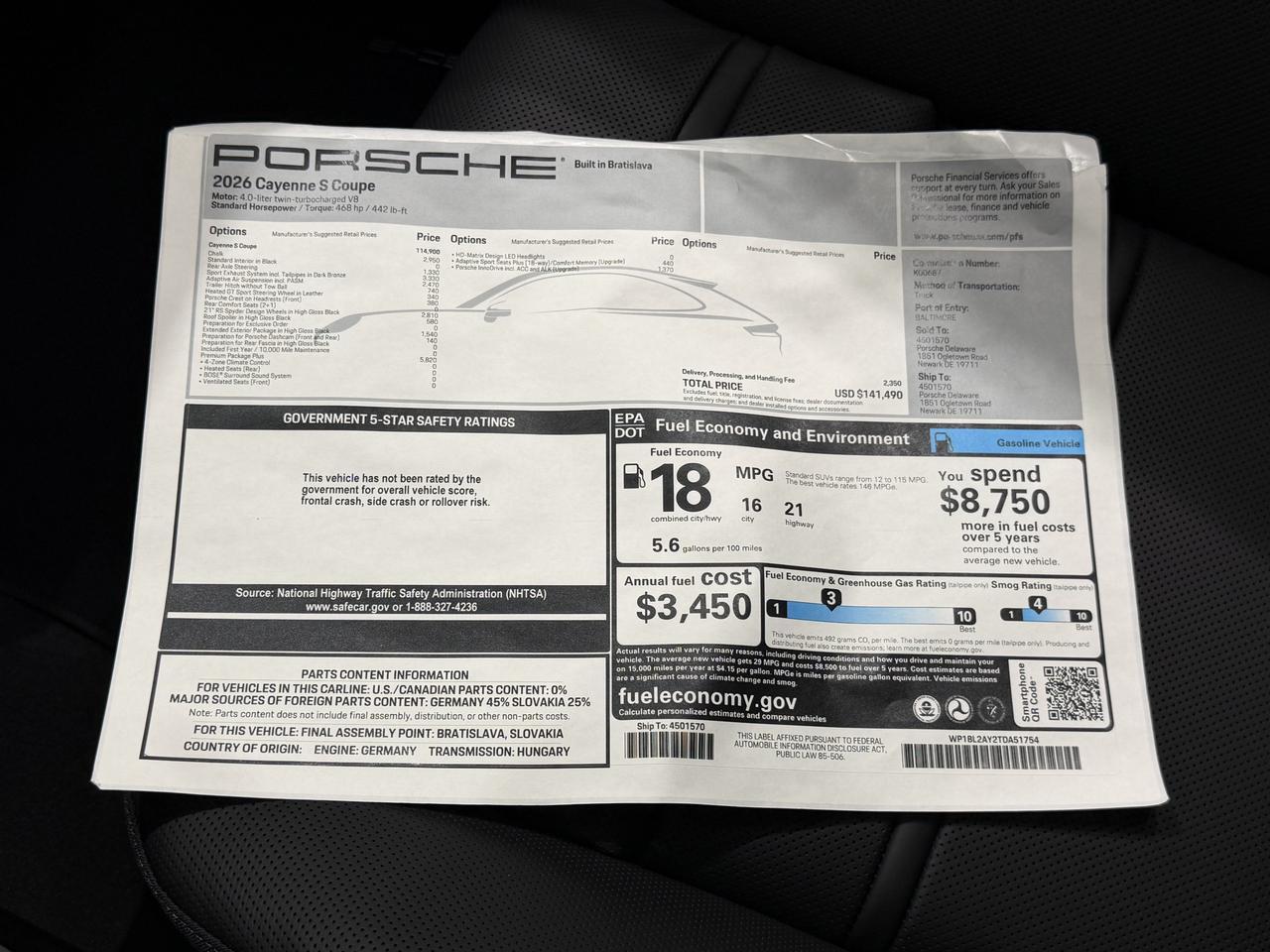 2026 Porsche Cayenne S Newark DE
