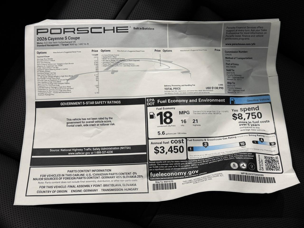 2026 Porsche Cayenne S Newark DE