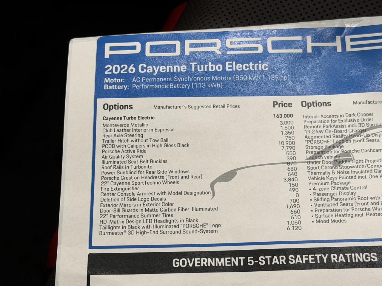 2026 Porsche Cayenne Turbo Electric Newark DE