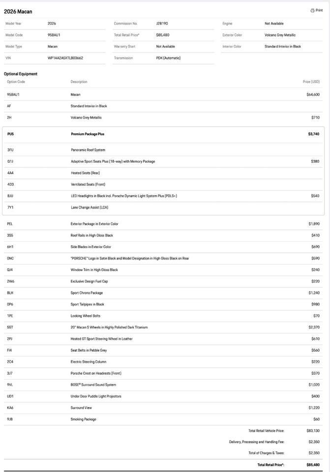 2026 Porsche Macan Pompano Beach FL
