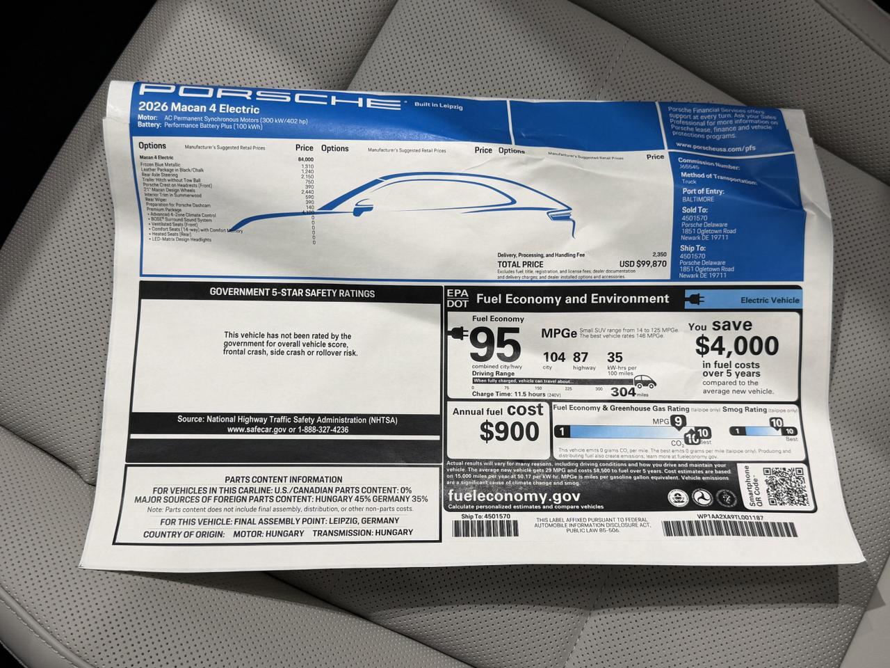 2026 Porsche Macan Electric 4 Newark DE