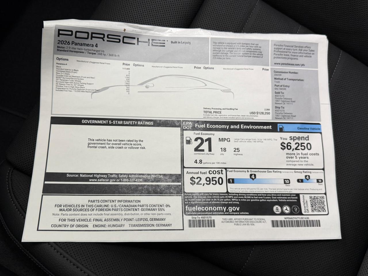 2026 Porsche Panamera Newark DE