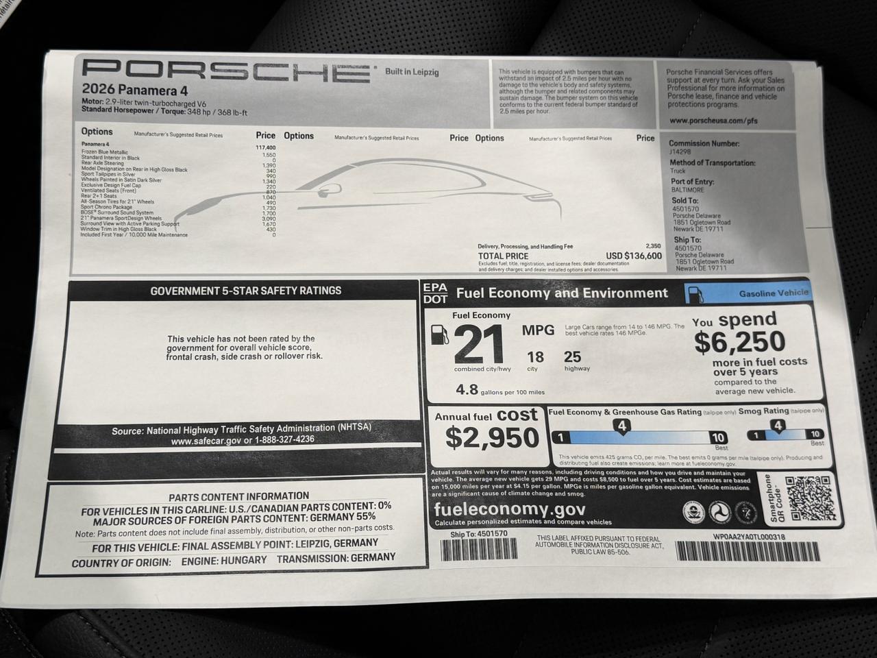 2026 Porsche Panamera 4 Newark DE