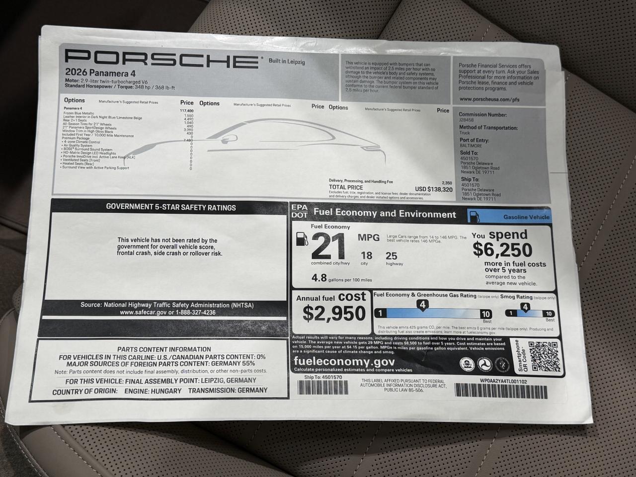 2026 Porsche Panamera 4 Newark DE