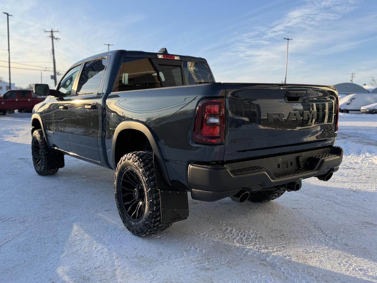 2026 Ram 1500 4x4 Rebel | Rig Ready RAM | BLUEDUDE | Twin-Turbo | NAV | Alpine | 12Inch Touchscreen Redwater AB