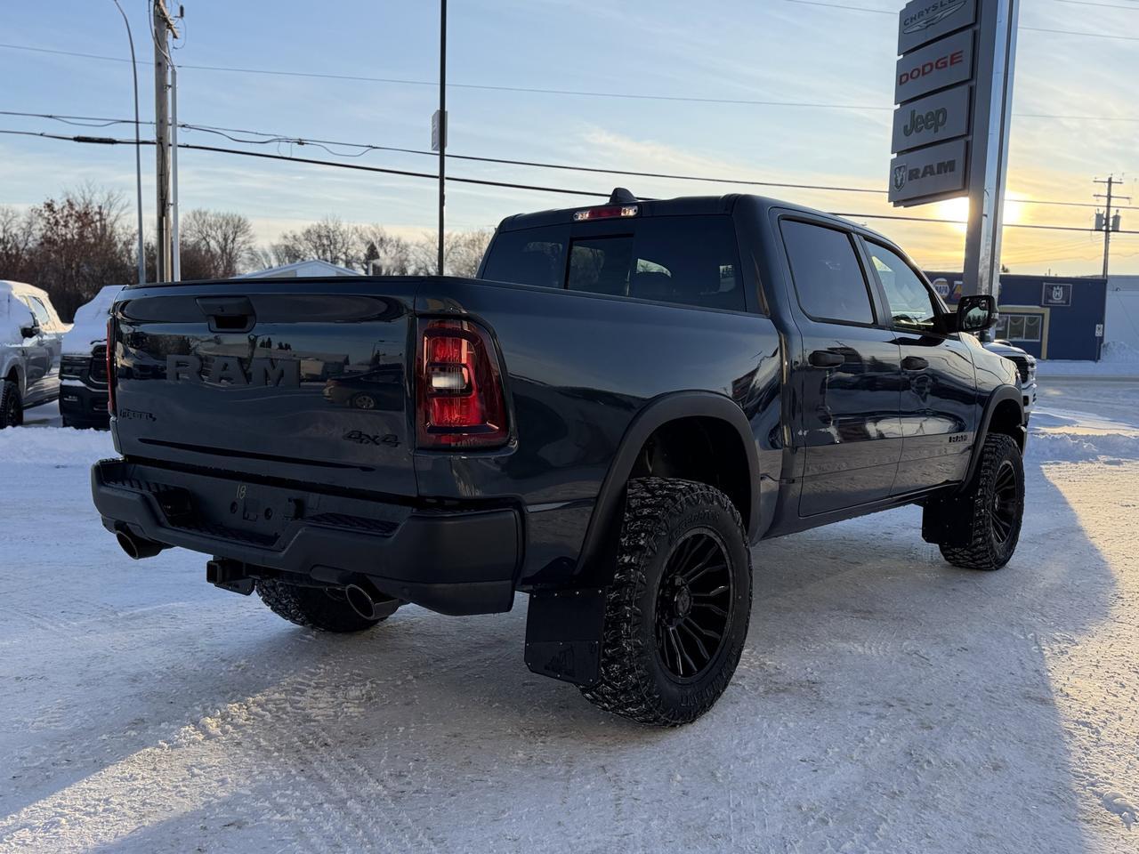 2026 Ram 1500 4x4 Rebel | Rig Ready RAM | BLUEDUDE | Twin-Turbo | NAV | Alpine | 12Inch Touchscreen Redwater AB