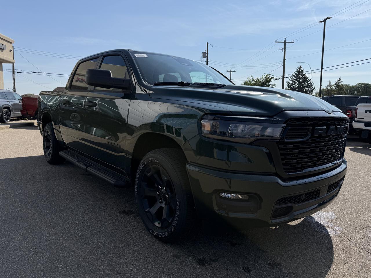 2026 Ram 1500 Express Black Edition Crew Cab 4x4 | 3L Turbo | Serrano Green | Backup Camera | Touchscreen Redwater AB