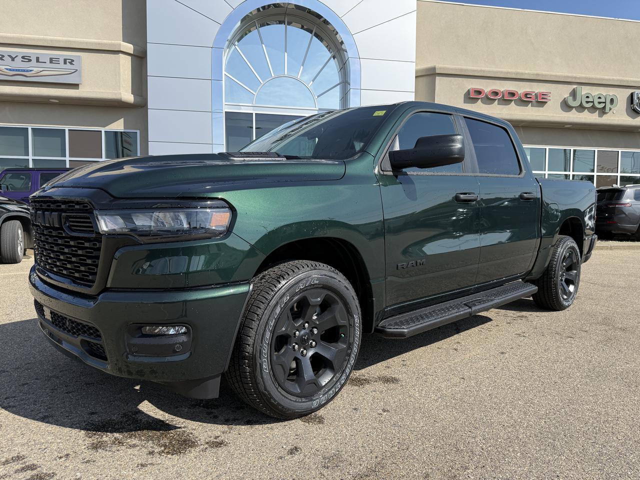 2026 Ram 1500 Express Black Edition Crew Cab 4x4 | 3L Turbo | Serrano Green | Backup Camera | Touchscreen Redwater AB