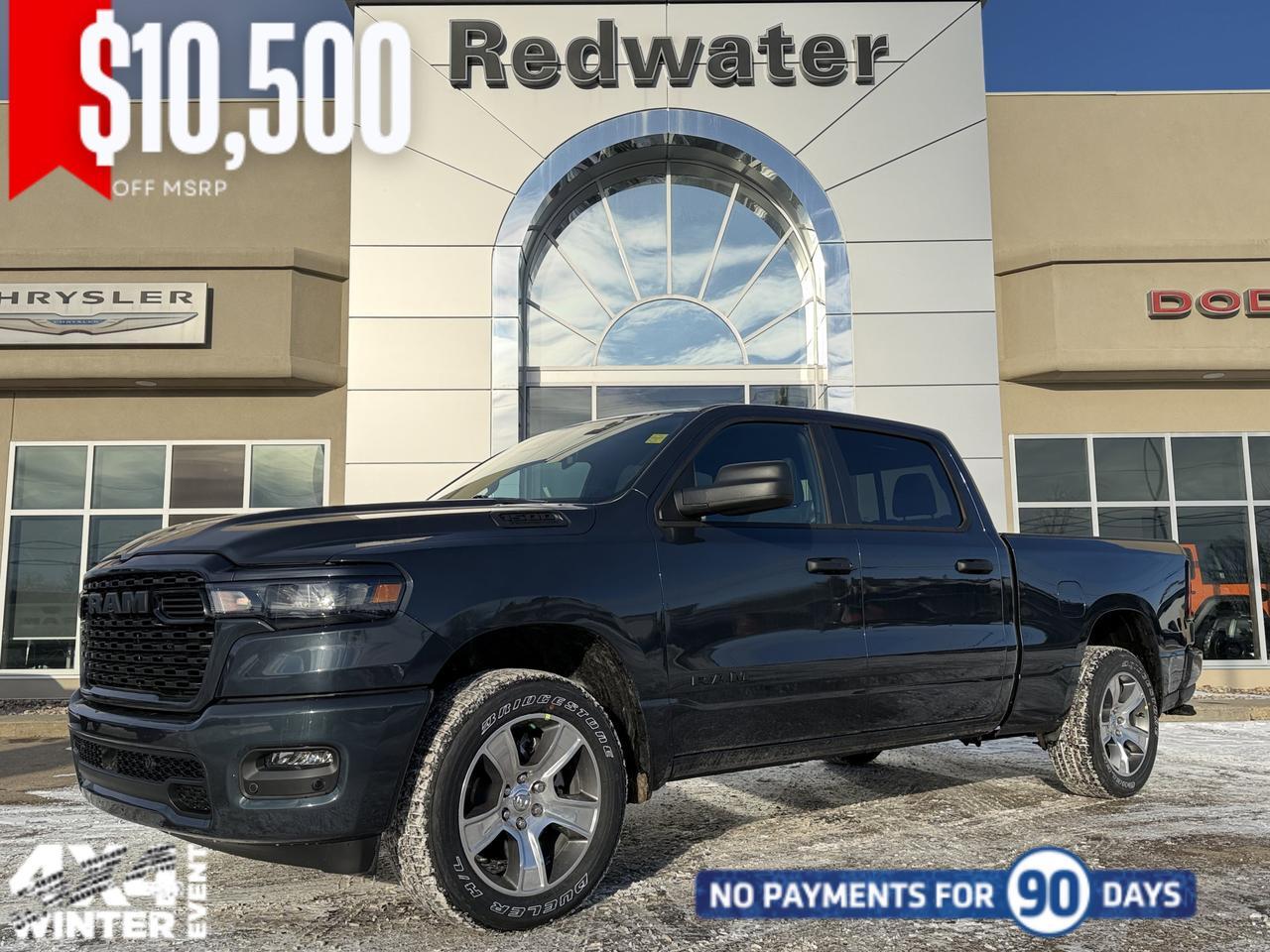 2026 Ram 1500 Express Crew Cab 4x4 | 3L Hurricane | Forged Blue | Remote Start | Backup Camera | Towing Prep