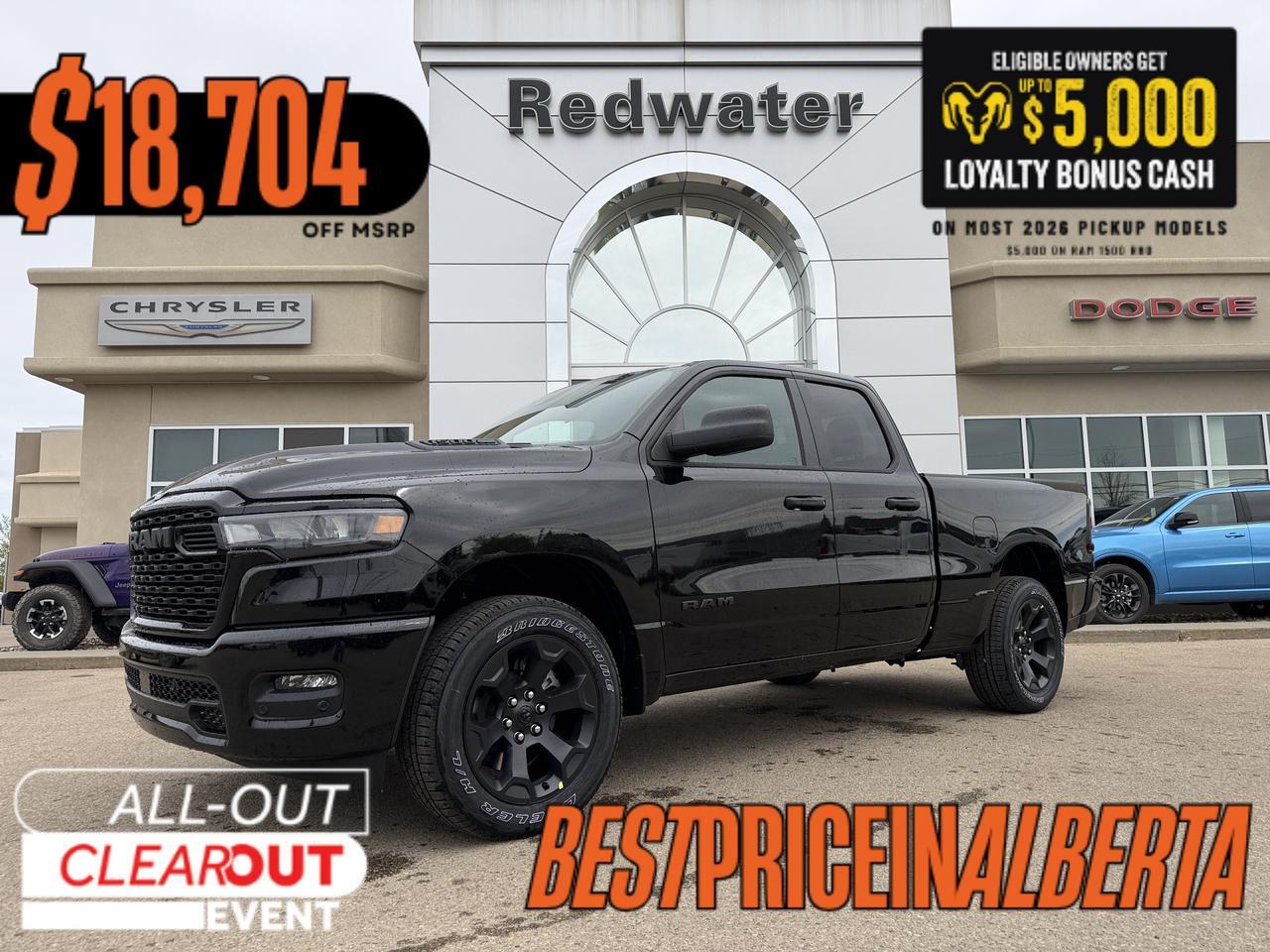 2026 Ram 1500 Express Quad Cab 4x4 | V6 | 20IN Wheels | Remote Start | Backup Camera | Towing Capability