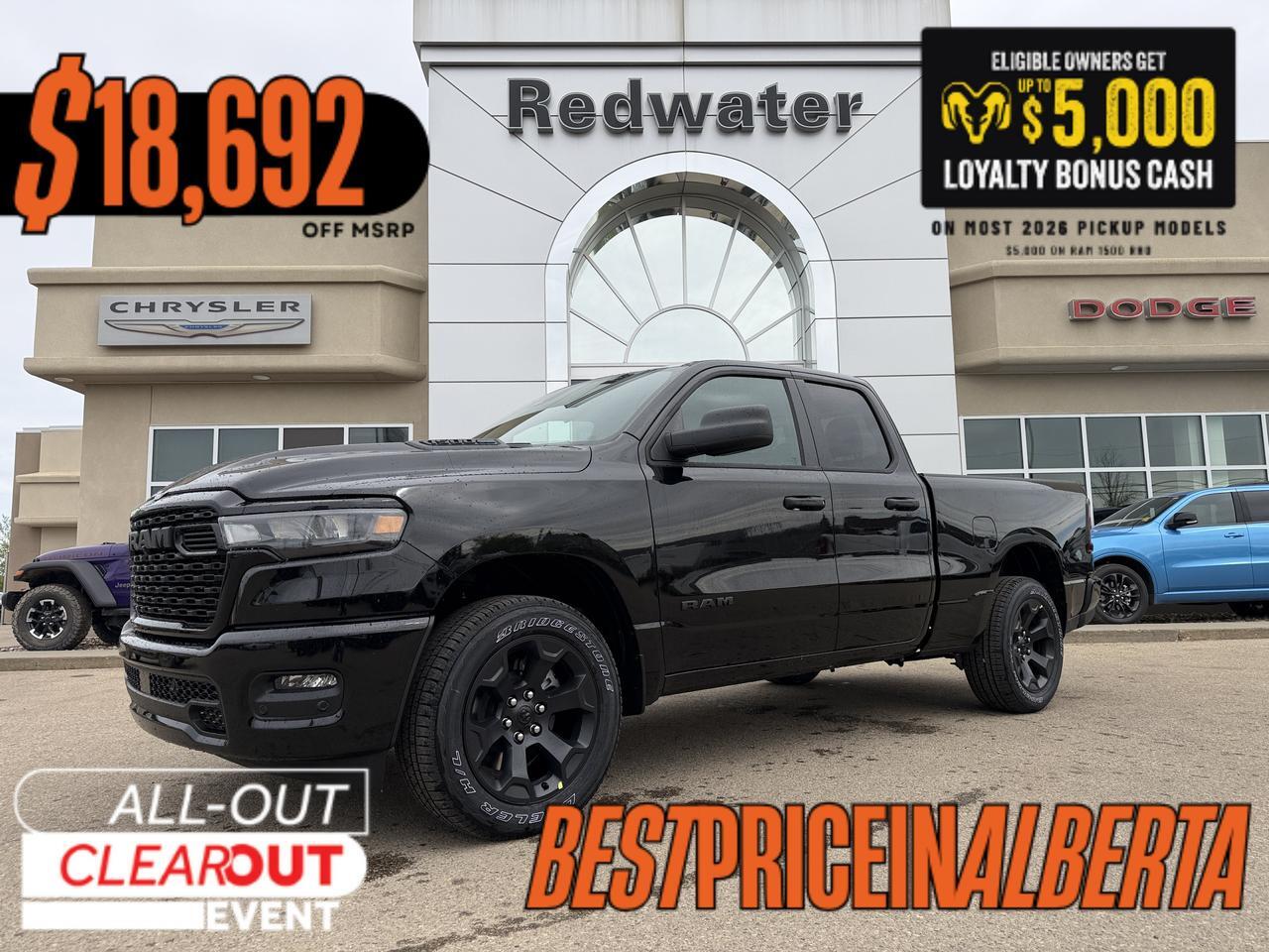 2026 Ram 1500 Express Quad Cab 4x4 | V6 | 20IN Wheels | Remote Start | Backup Camera | Towing Capability