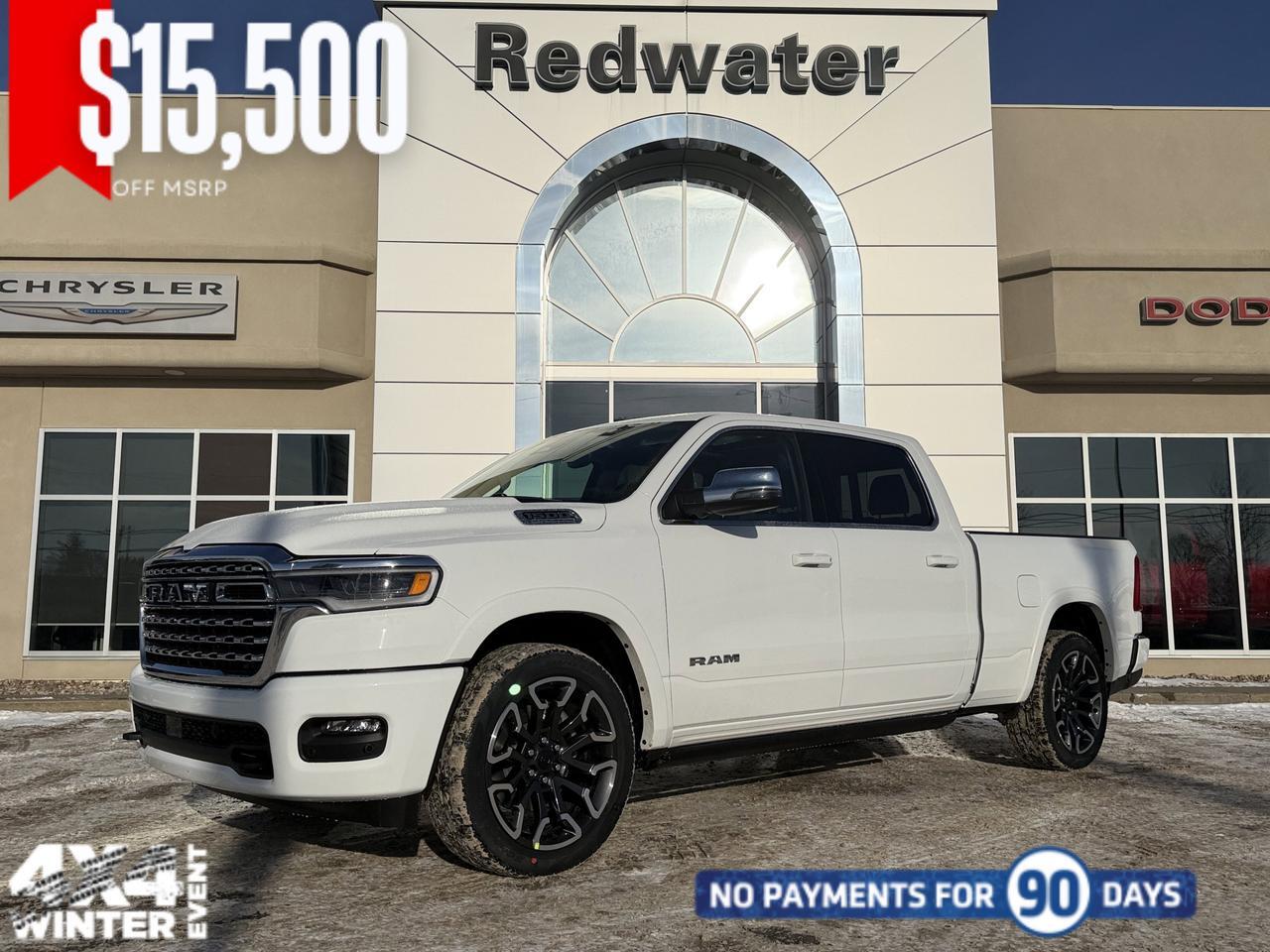 2026 Ram 1500 Limited Longhorn Crew Cab 4x4 | 3L Twin Turbo | NAV | Heated Seats | Backup Camera | Towing Prep