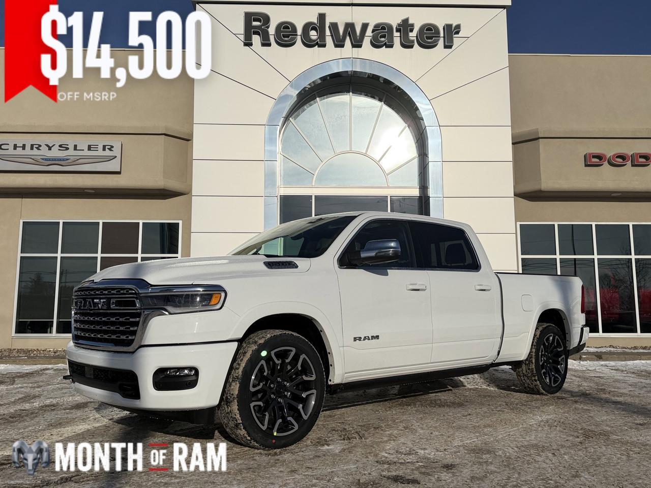 2026 Ram 1500 Limited Longhorn Crew Cab 4x4 | 3L Twin Turbo | NAV | Heated Seats | Backup Camera | Towing Prep
