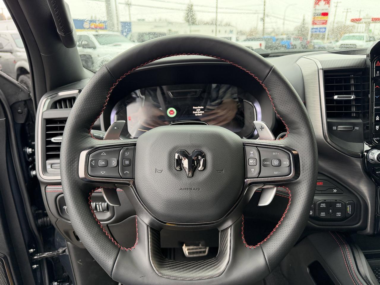 2026 Ram 1500 RHO Crew Cab 4x4 | 3L Hurricane | 35IN Tires | 12IN Display | NAV | Heated Leather Suede Seats Redwater AB