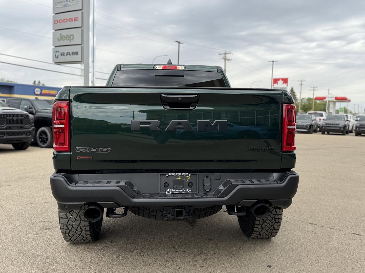 2026 Ram 1500 RHO Crew Cab 4x4 | Serrano Green | 3L Twin Turbo | Black Leather | NAV | 12IN Display | Remote Start Redwater AB