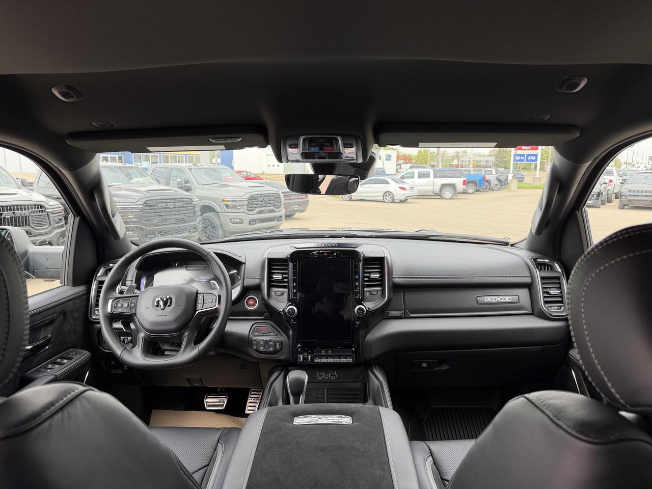 2026 Ram 1500 RHO Crew Cab 4x4 | Serrano Green | 3L Twin Turbo | Black Leather | NAV | 12IN Display | Remote Start Redwater AB