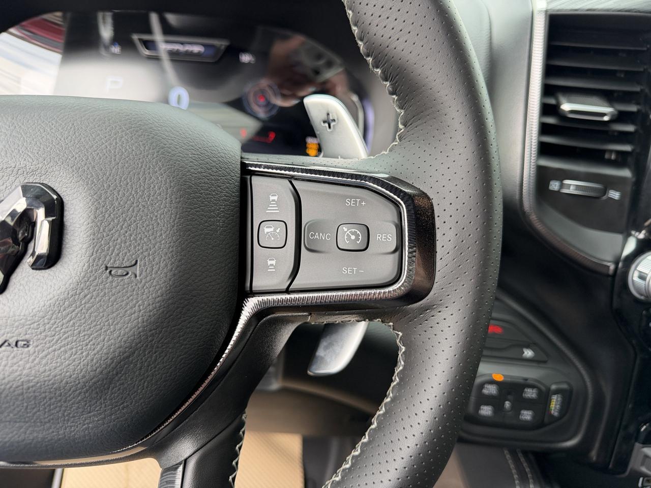 2026 Ram 1500 RHO Crew Cab 4x4 | Serrano Green | 3L Twin Turbo | Black Leather | NAV | 12IN Display | Remote Start Redwater AB