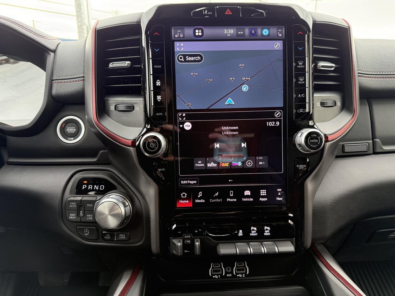 2026 Ram 1500 Rebel Crew Cab 4x4 | 3L Hurricane | Black Red Interior | NAV | 12IN Display | Heated Seats Redwater AB