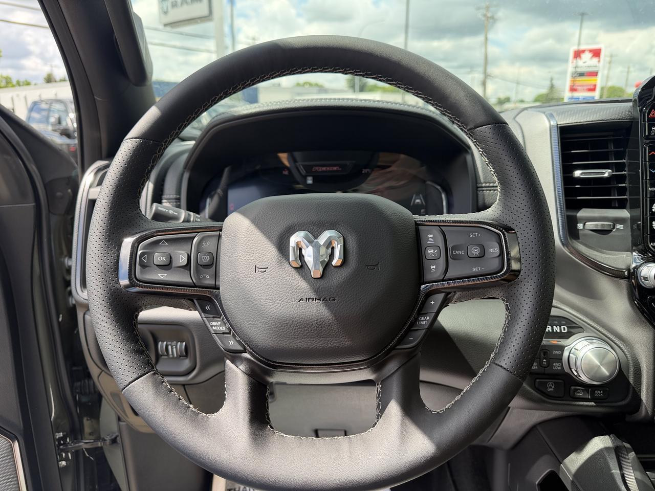 2026 Ram 1500 Rebel Crew Cab 4x4 | 3L Hurricane | Canyon Lake | Heated Vented Black Leather | NAV | Pano Sunroof Redwater AB