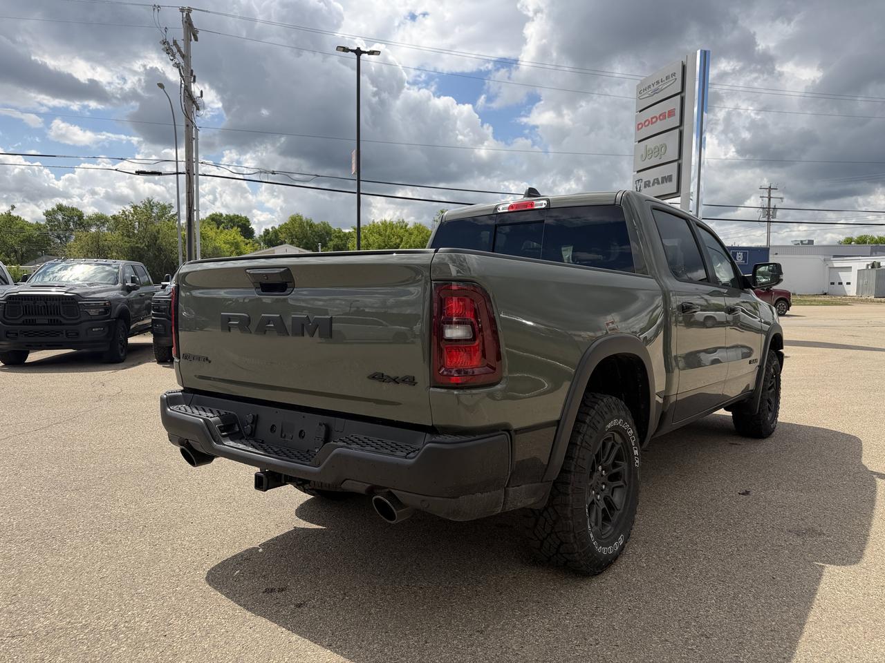 2026 Ram 1500 Rebel Crew Cab 4x4 | 3L Hurricane | Canyon Lake | Heated Vented Black Leather | NAV | Pano Sunroof Redwater AB