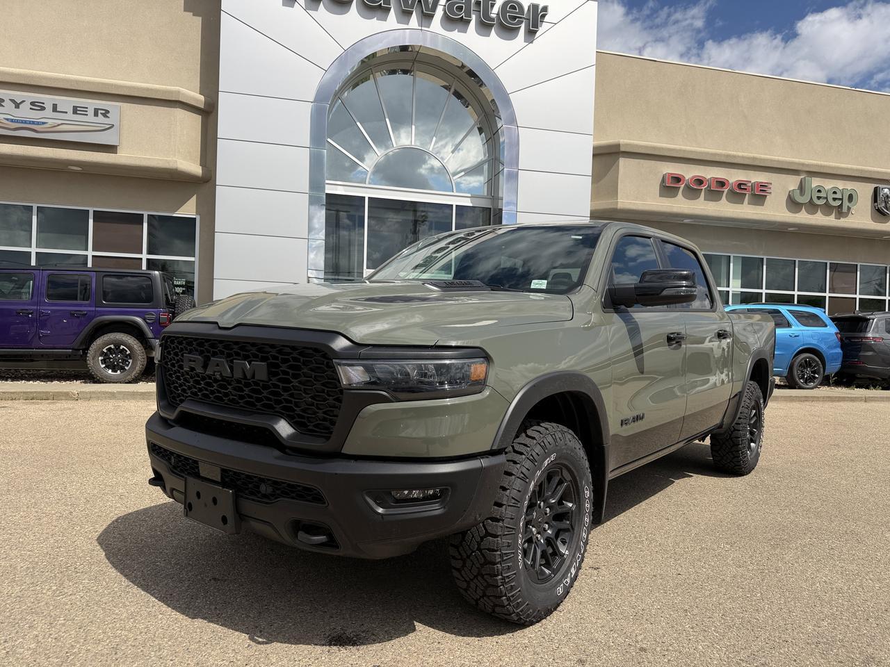 2026 Ram 1500 Rebel Crew Cab 4x4 | 3L Hurricane | Canyon Lake | Heated Vented Black Leather | NAV | Pano Sunroof Redwater AB