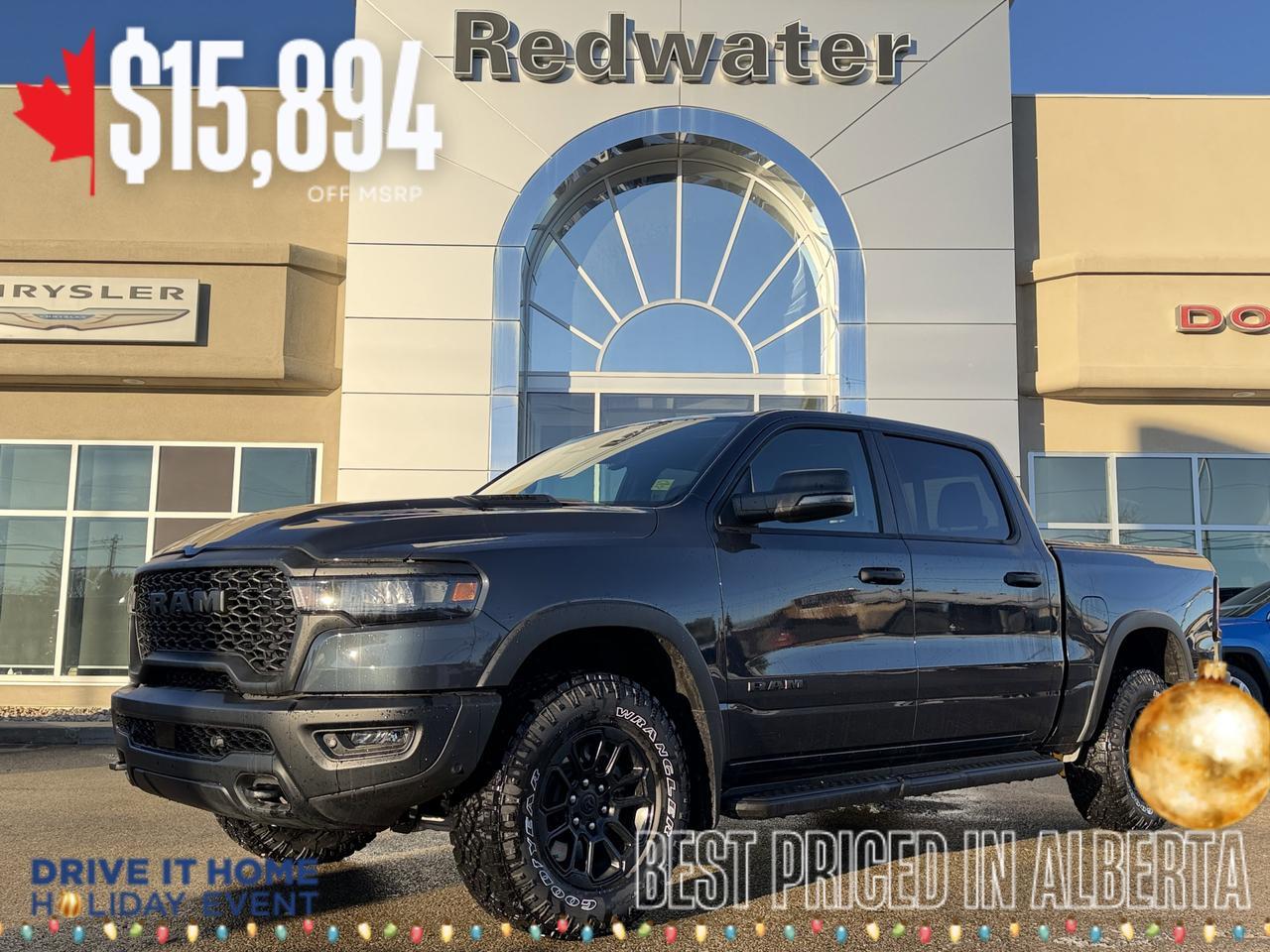 2026 Ram 1500 Rebel Crew Cab 4x4 | 3L Hurricane | Forged Blue | Remote Tailgate | Wireless Charging Pad
