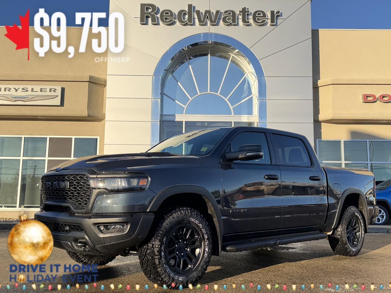 2026 Ram 1500 Rebel Crew Cab 4x4 | 3L Hurricane | Forged Blue | Remote Tailgate | Wireless Charging Pad