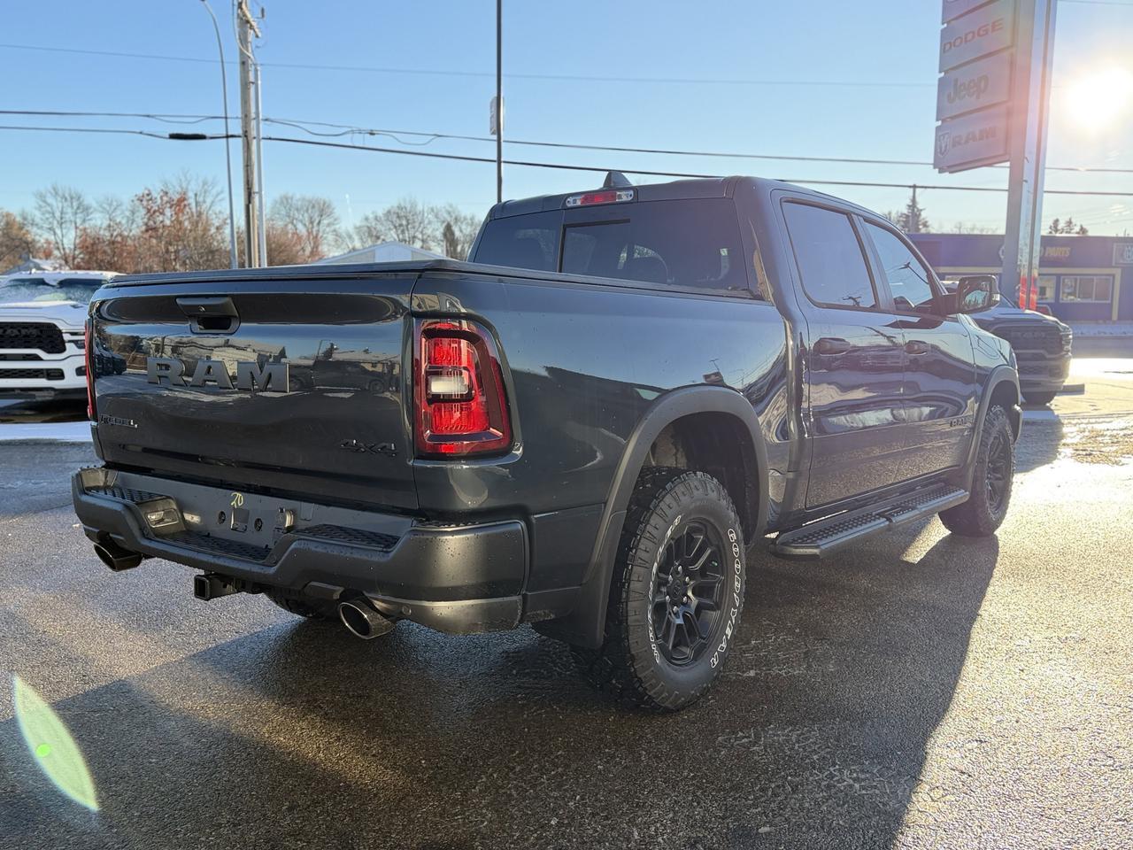 2026 Ram 1500 Rebel Crew Cab 4x4 | 3L Hurricane | Forged Blue | Remote Tailgate | Wireless Charging Pad Redwater AB