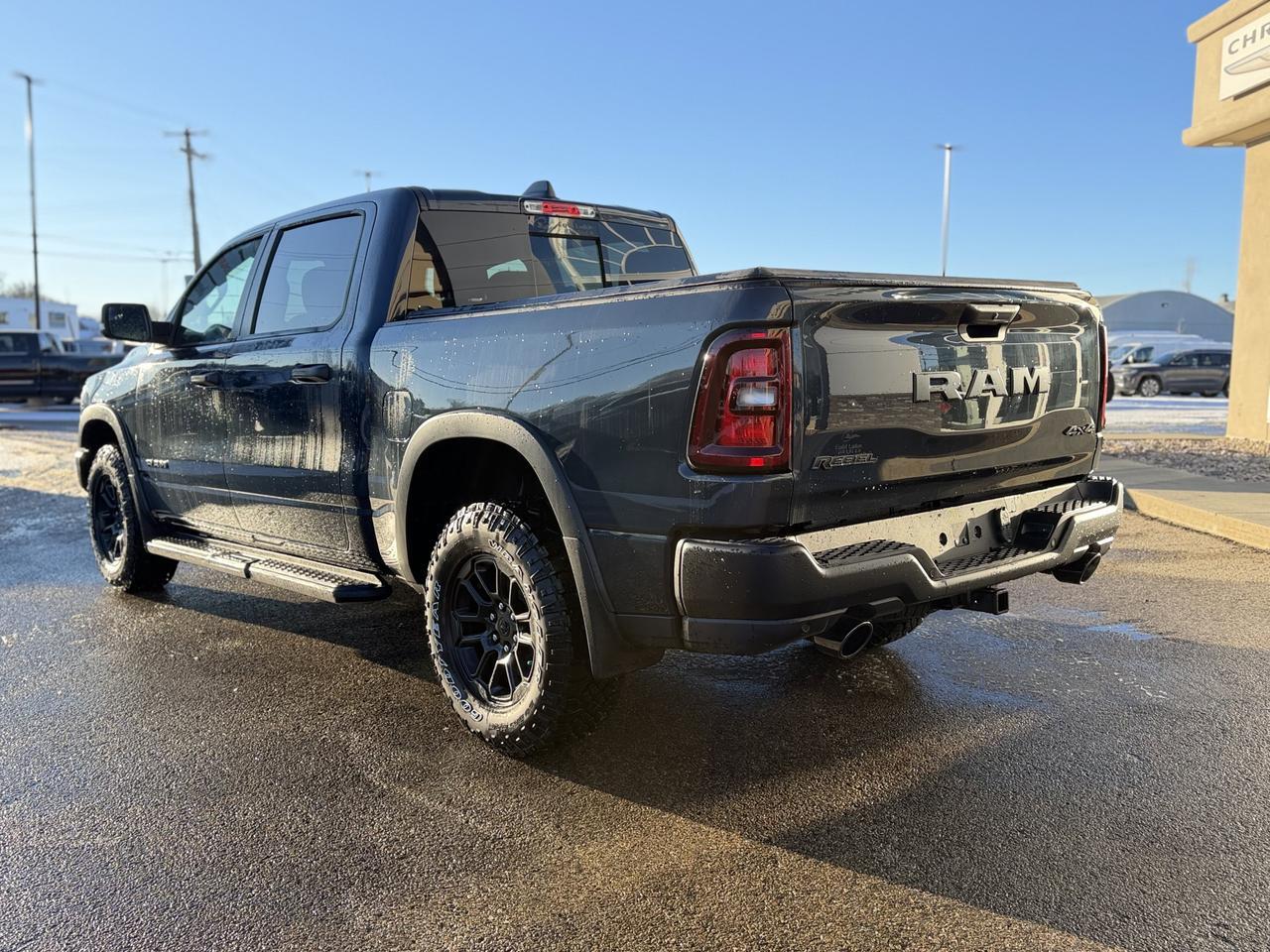 2026 Ram 1500 Rebel Crew Cab 4x4 | 3L Hurricane | Forged Blue | Remote Tailgate | Wireless Charging Pad Redwater AB