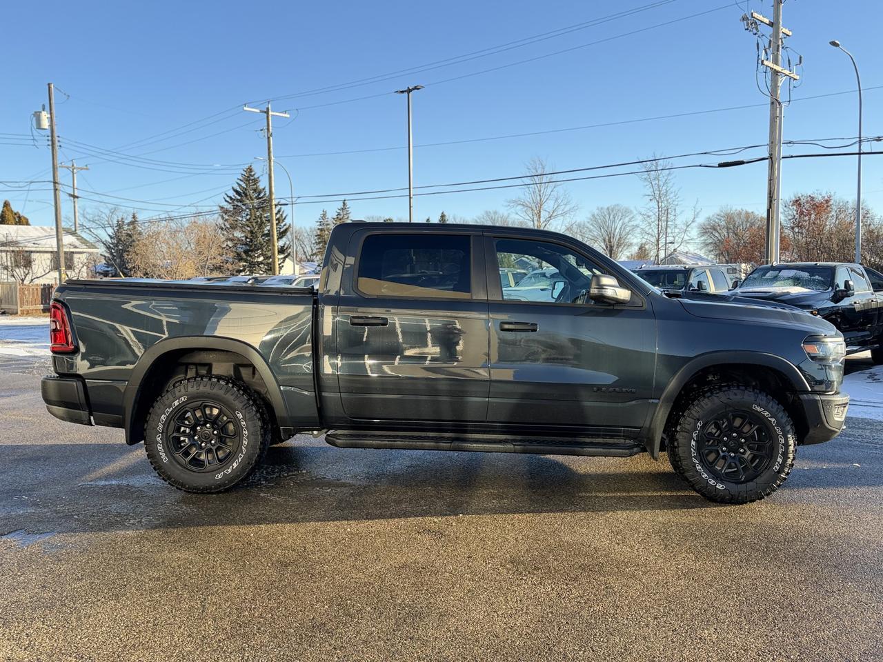 2026 Ram 1500 Rebel Crew Cab 4x4 | 3L Hurricane | Forged Blue | Remote Tailgate | Wireless Charging Pad Redwater AB