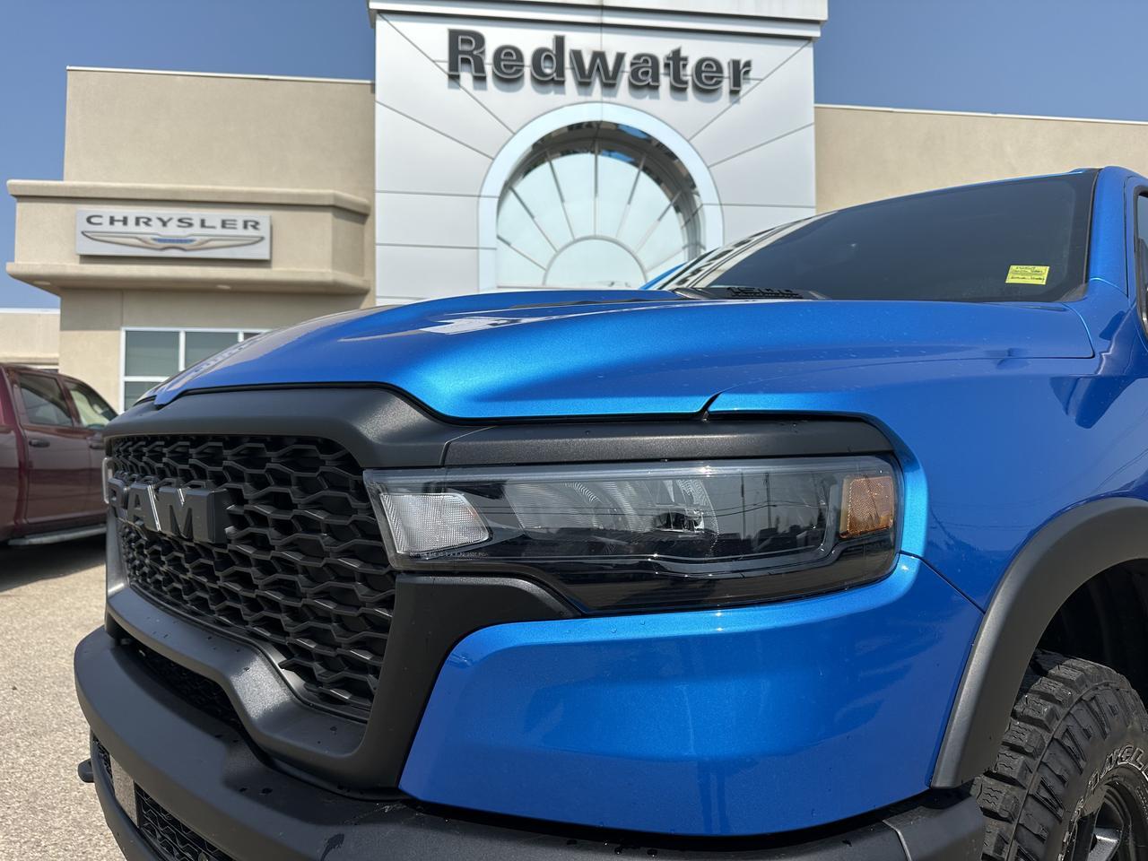 2026 Ram 1500 Rebel Crew Cab 4x4 | 3L Hurricane | Low KMs | Hydro Blue | NAV | 12IN Display | Heated Front Seats Redwater AB