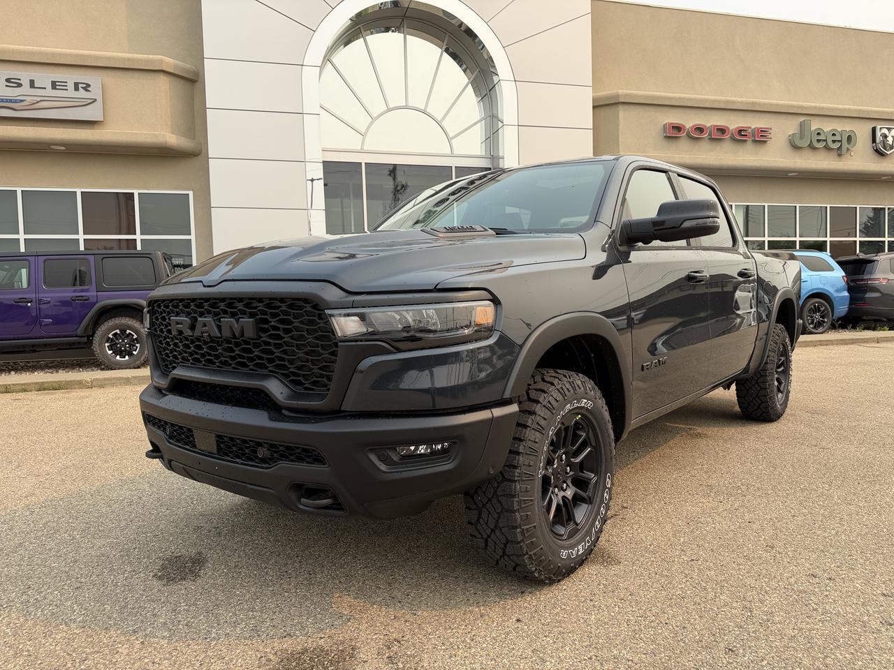 2026 Ram 1500 Rebel Crew Cab 4x4 | 3L Hurricane | Off-Road Suspension | AT Tires | Towing Package Redwater AB