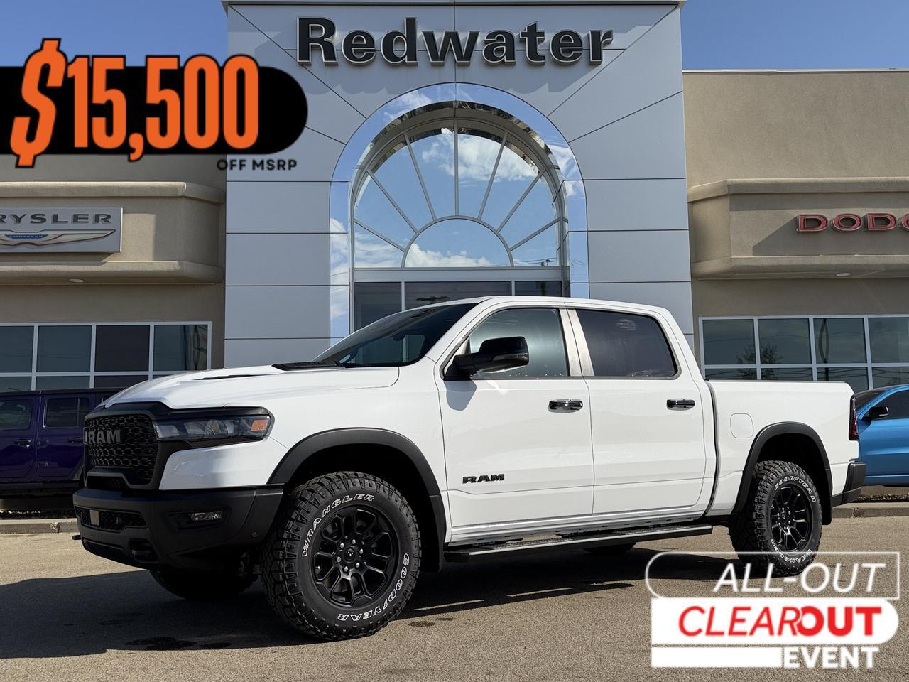 2026 Ram 1500 Rebel Crew Cab 4x4 | 3L Twin Turbo | Pano Sunroof | Leather | Heated Vented Seats
