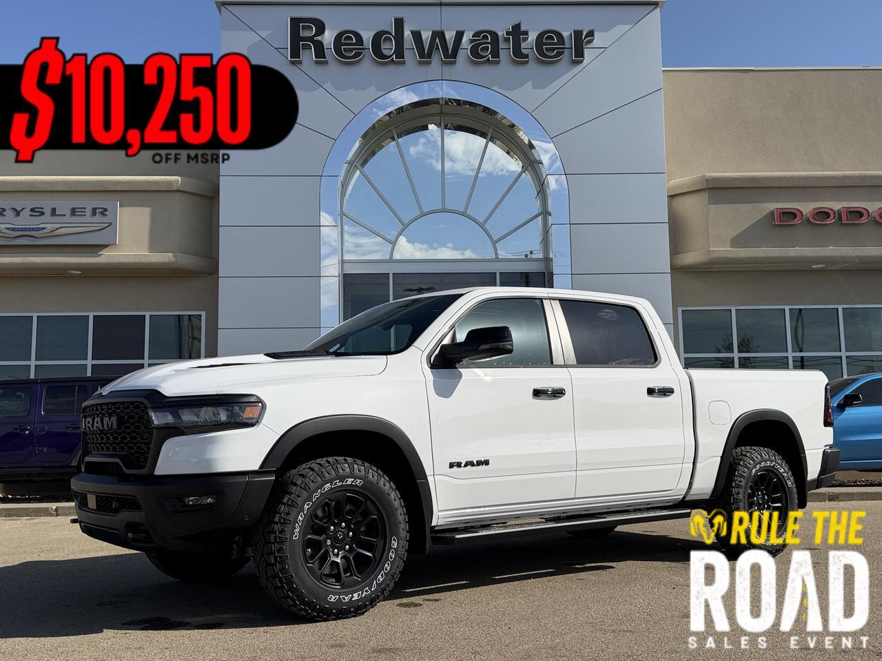 2026 Ram 1500 Rebel Crew Cab 4x4 | 3L Twin Turbo | Pano Sunroof | Leather | Heated Vented Seats