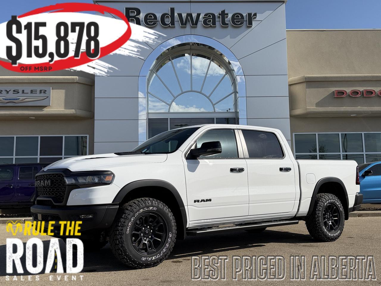 2026 Ram 1500 Rebel Crew Cab 4x4 | 3L Twin Turbo | Pano Sunroof | Leather | Heated Vented Seats
