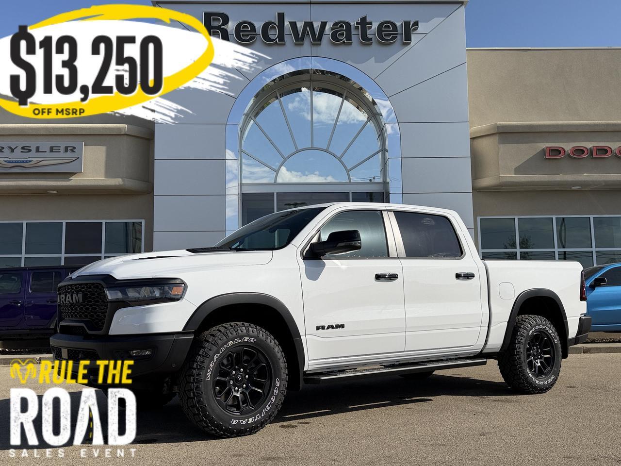 2026 Ram 1500 Rebel Crew Cab 4x4 | 3L Twin Turbo | Pano Sunroof | Leather | Heated Vented Seats