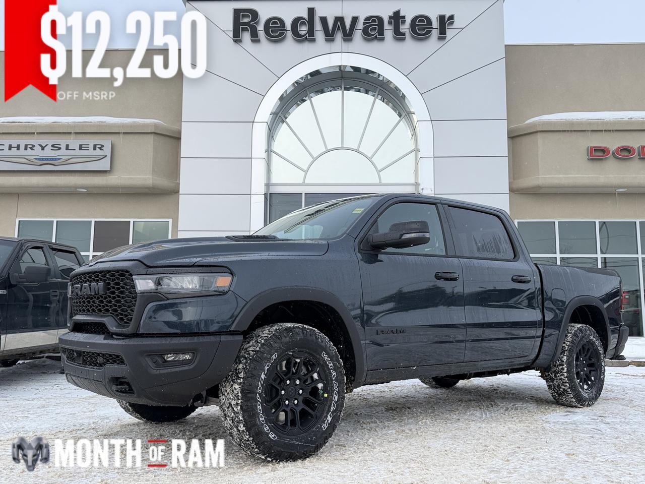 2026 Ram 1500 Rebel Crew Cab 4x4 | Forged Blue | 3L Twin Turbo | NAV | Remote Start | Backup Camera