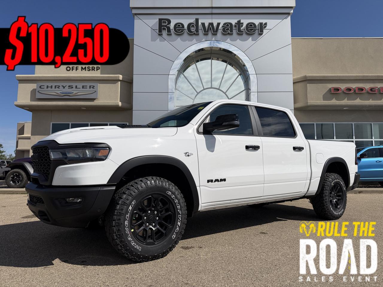 2026 Ram 1500 Rebel Crew Cab 4x4 | HEMI V8 | NAV | Pano Sunroof | Heated Vented Leather Seats | eTorque