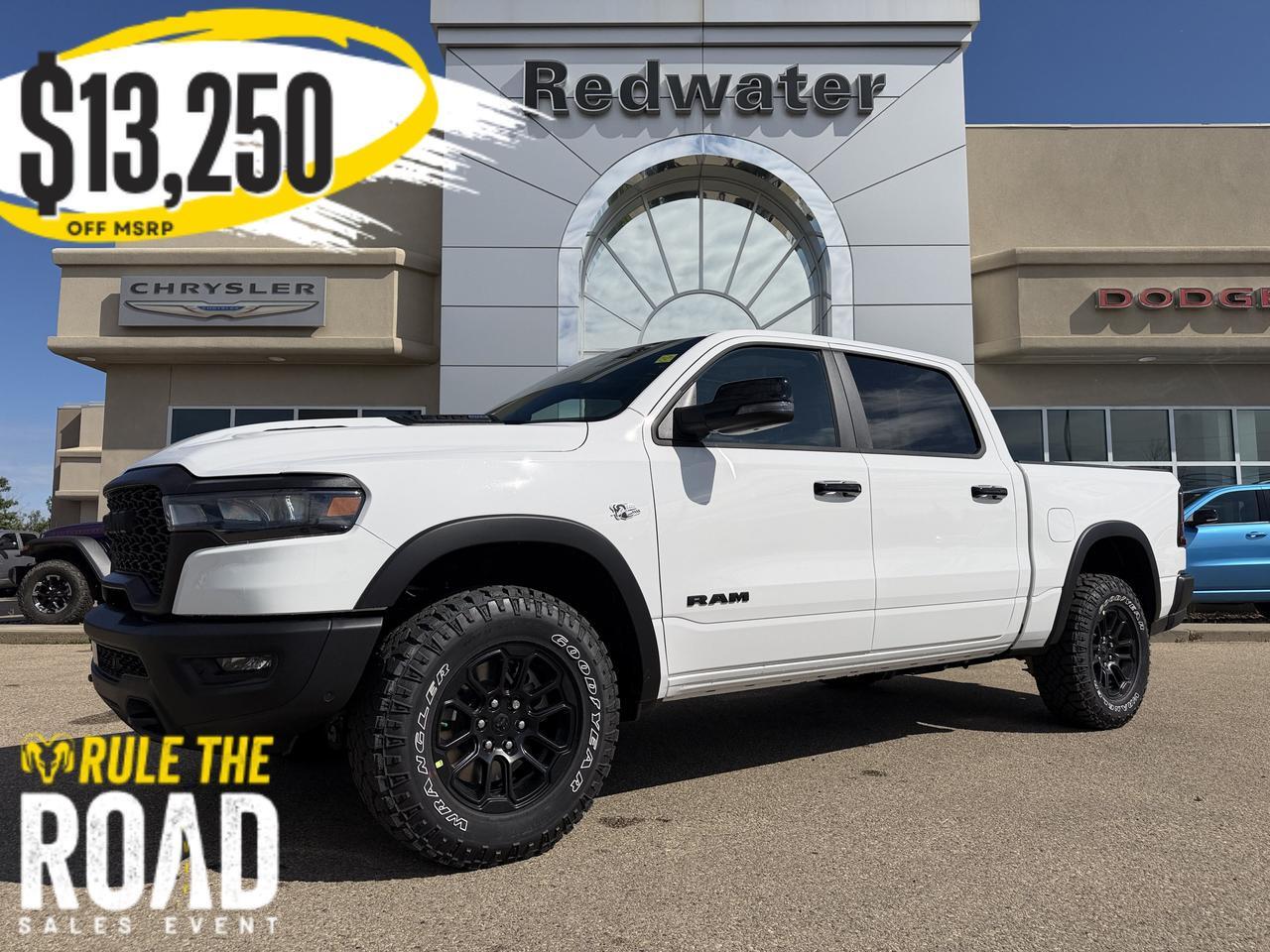 2026 Ram 1500 Rebel Crew Cab 4x4 | HEMI V8 | NAV | Pano Sunroof | Heated Vented Leather Seats | eTorque